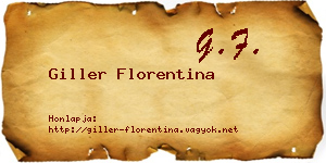 Giller Florentina névjegykártya